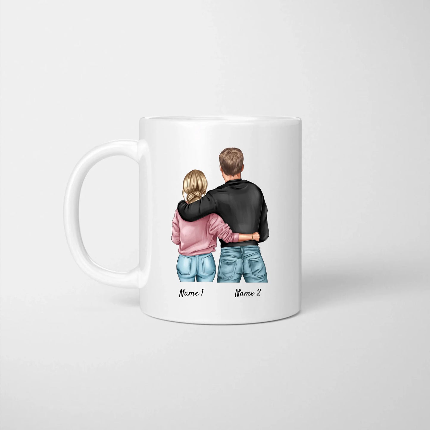 Vandaag, morgen, voor de rest van mijn leven - Gepersonaliseerde koppelmok, individueel cadeau partner Valentijnsdag