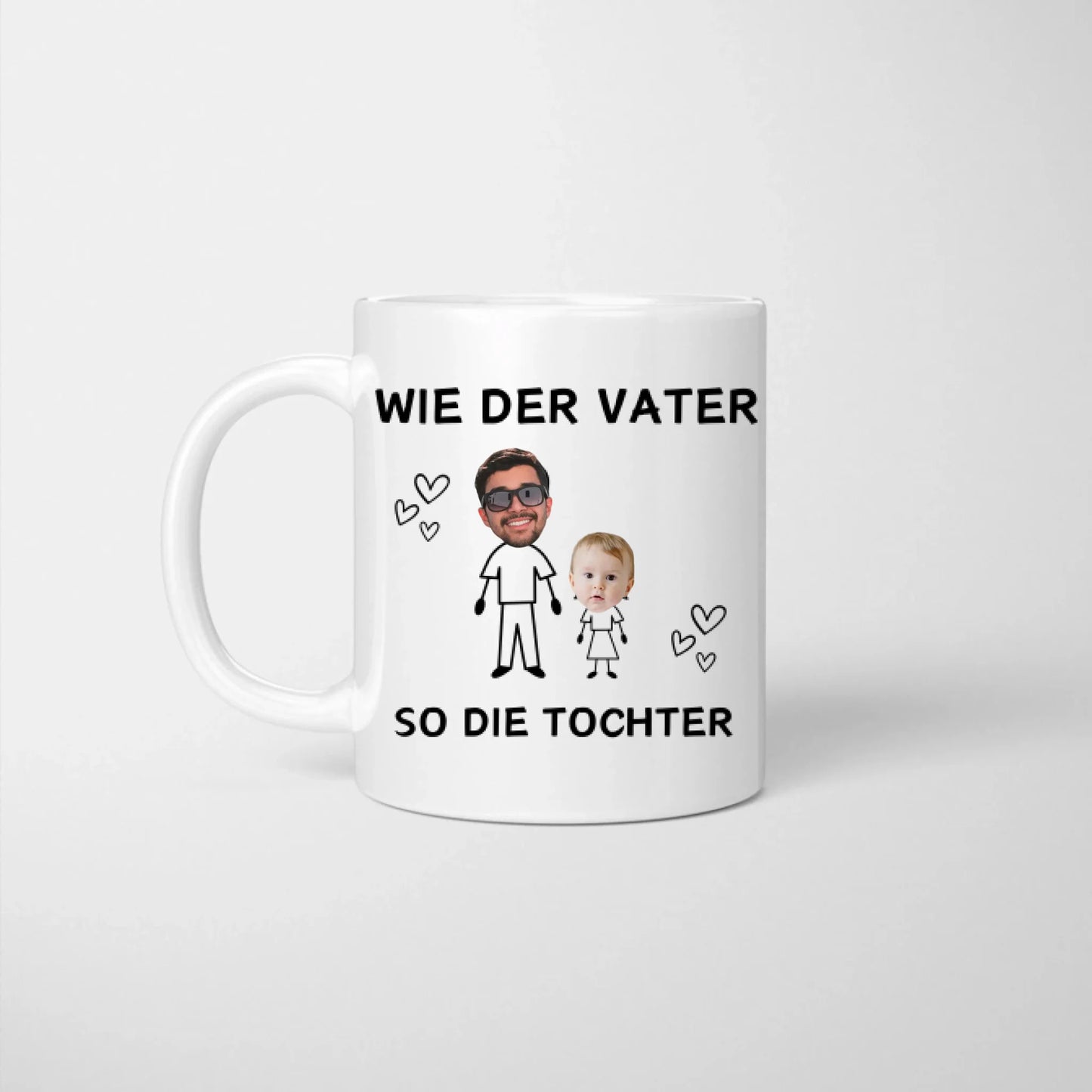 Zo vader, zo dochter (gezicht op mok) - grappige vader-dochter fotomok