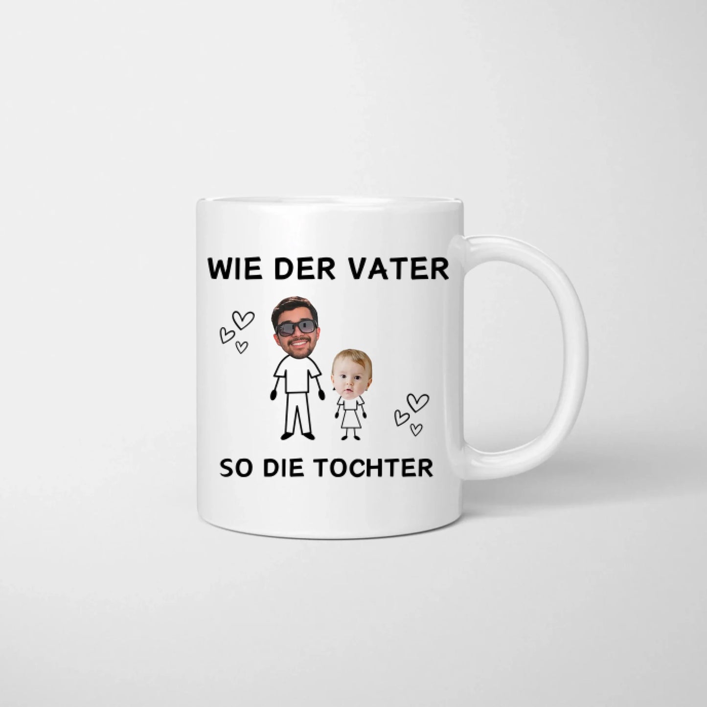 Zo vader, zo dochter (gezicht op mok) - grappige vader-dochter fotomok