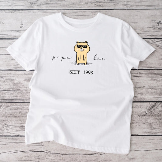 Papa Beer sinds, Opa Beer sinds - Gepersonaliseerd T-shirt voor Vader/Opa