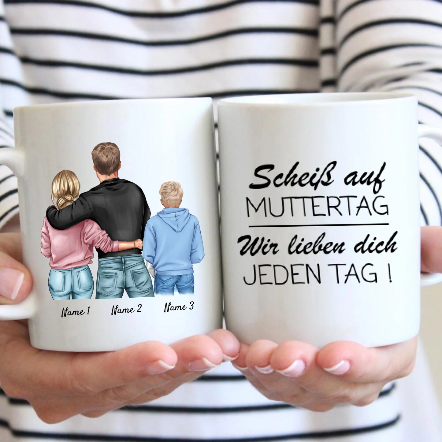 Moederdag is niks, we houden elke dag van je - Gepersonaliseerde mok voor mama (van papa en kinderen)
