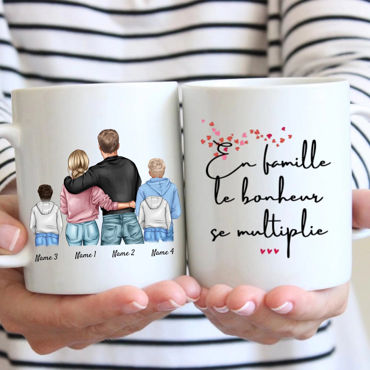 Famille - Mok gepersonaliseerd (1-4 baby's, adolescenten)