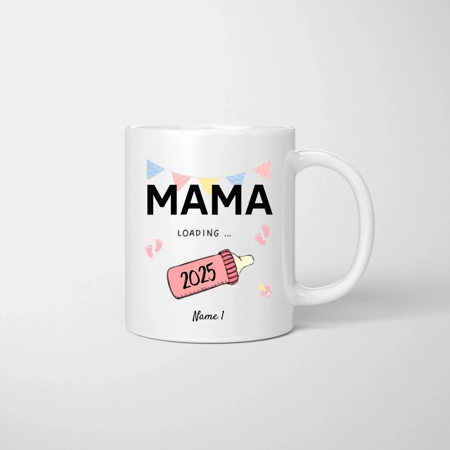 Mama Loading 2024 - Gepersonaliseerde mok voor aanstaande moeders, vaders, voor de aankondiging (mama, papa, oma, opa, meter, peetvader)