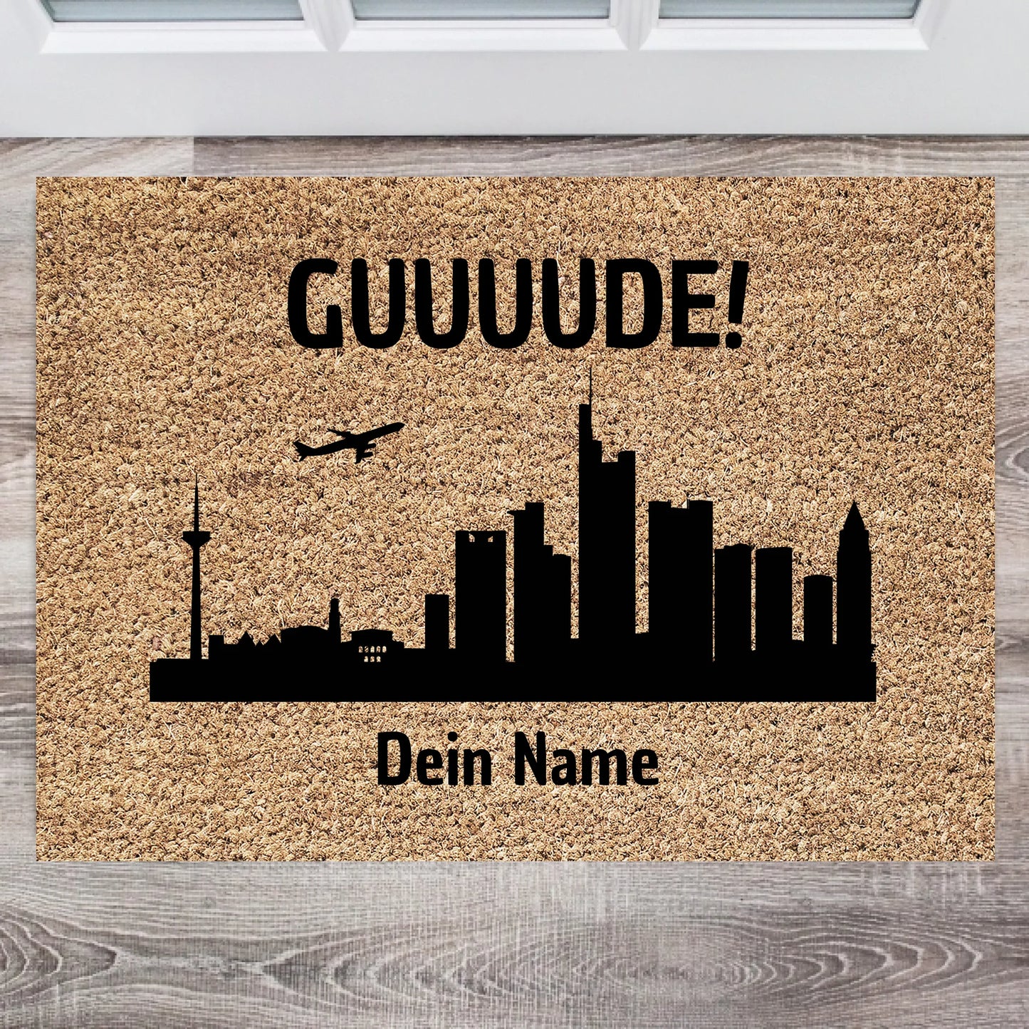 Skyline van Frankfurt, Guuude! - Gepersonaliseerde deurmat