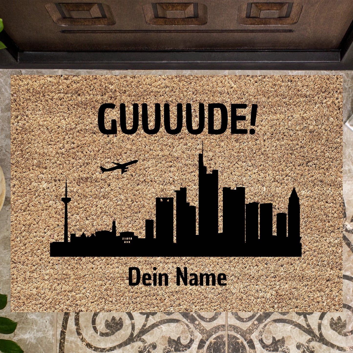 Skyline van Frankfurt, Guuude! - Gepersonaliseerde deurmat