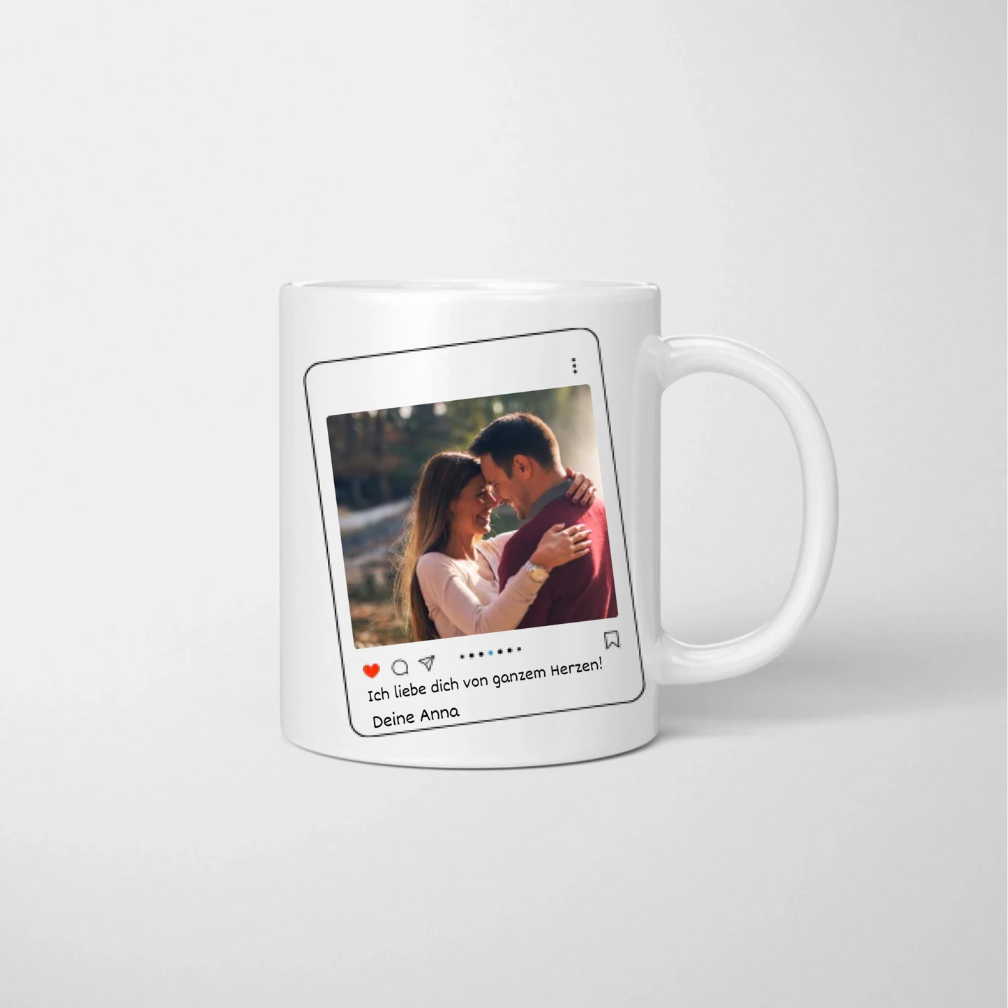 Partner Fotomok Insta Post Stijl - Gepersonaliseerde Valentijnsdagmok voor je partner, vriendin of vriendin