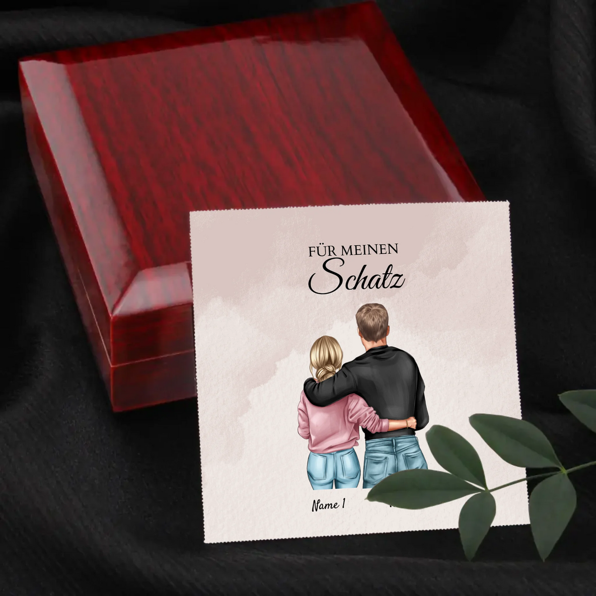 Forever Love "Best Couple" - Ketting met hartjeshanger & gepersonaliseerde kaart