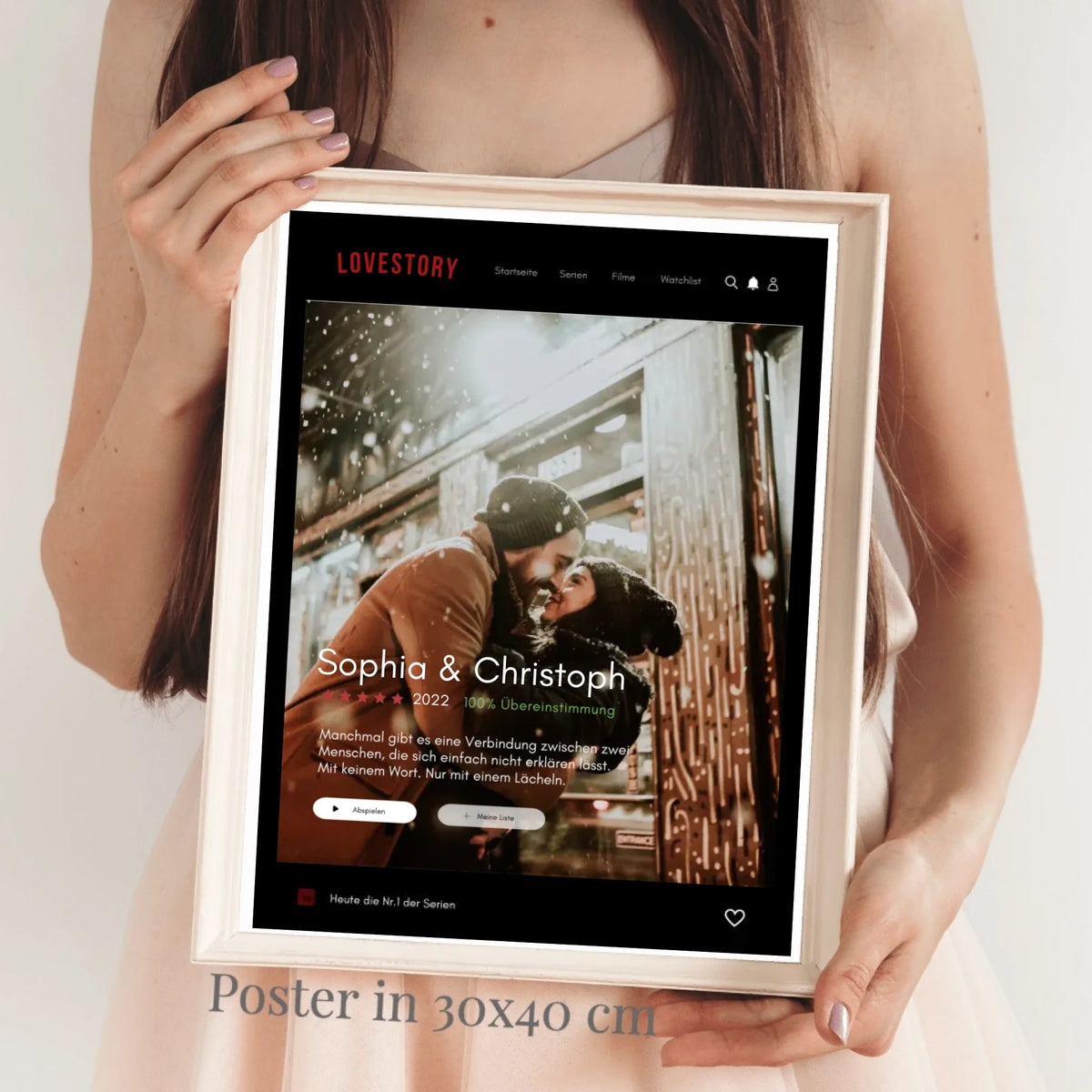 Lovestory serie cover poster - Gepersonaliseerde Netflix filmposter