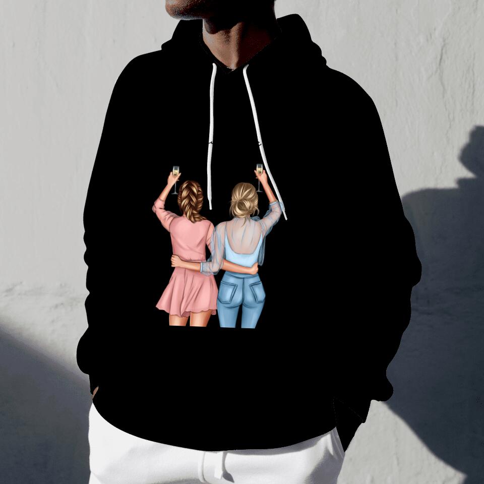 Best Friends Cheers - Personalised Hoodie Unisex