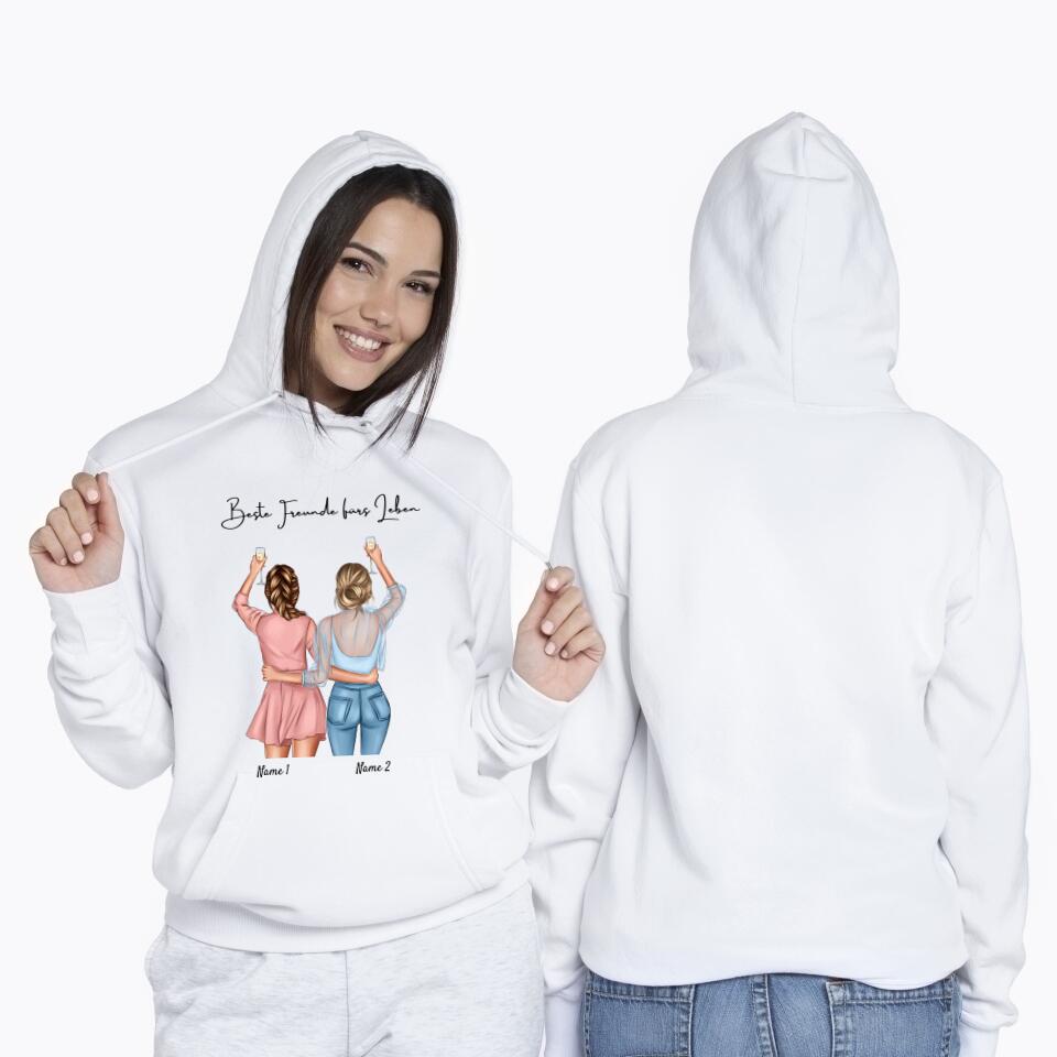 Best Friends Cheers - Personalised Hoodie Unisex