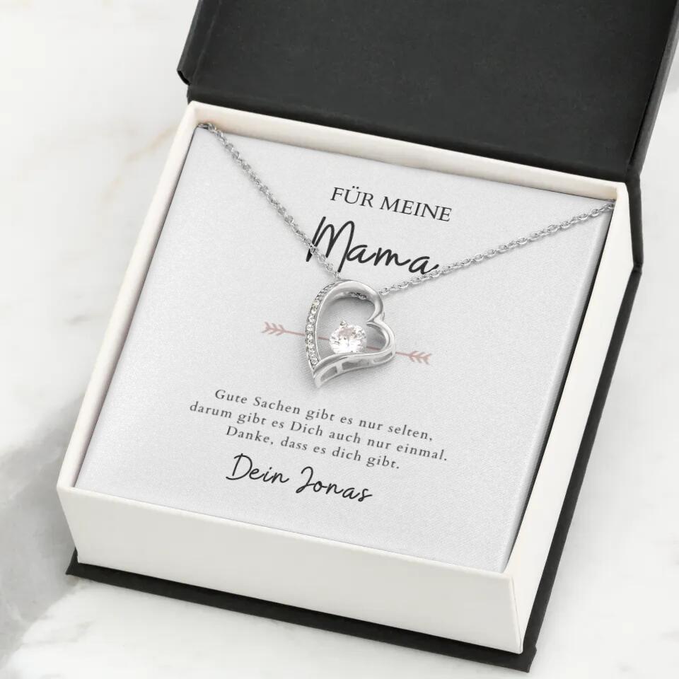 Forever Love "Pour Maman" - Collier avec pendentif coeur & carte personnalisée