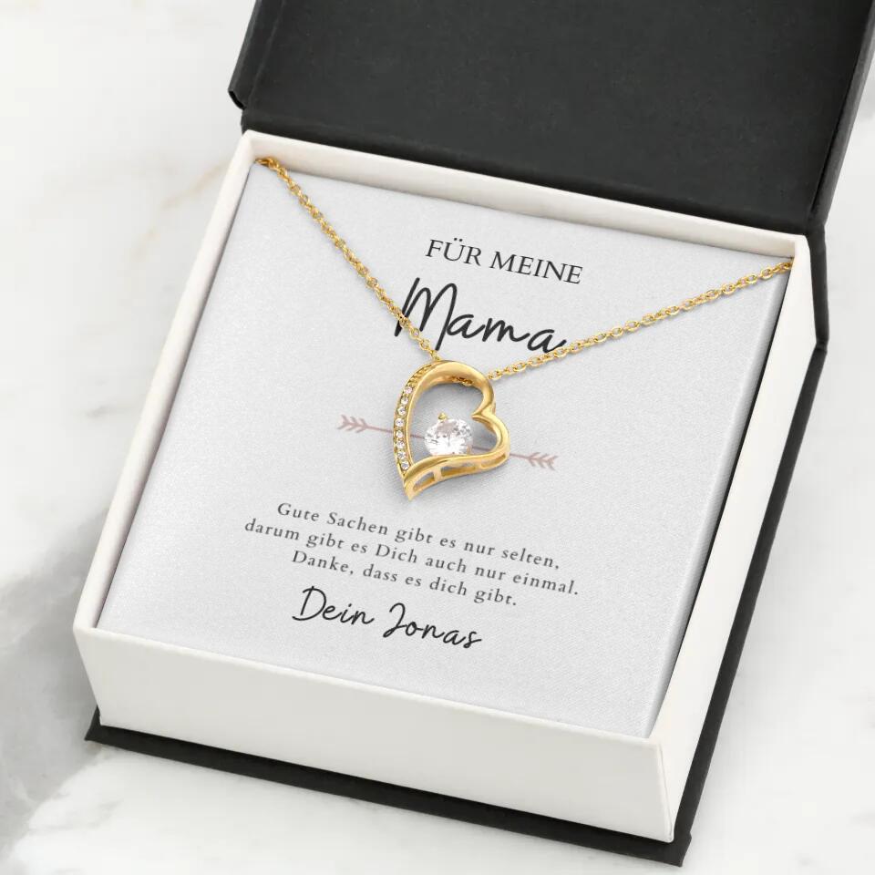 Forever Love "Pour Maman" - Collier avec pendentif coeur & carte personnalisée
