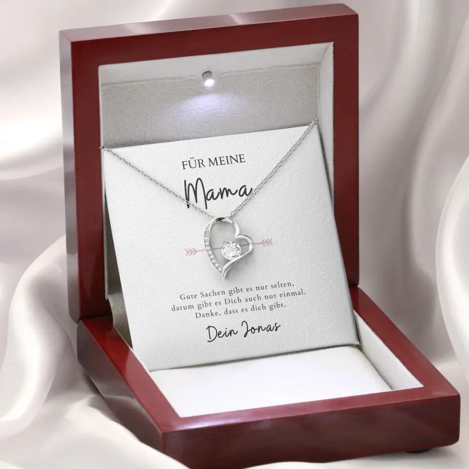 Forever Love "Pour Maman" - Collier avec pendentif coeur & carte personnalisée