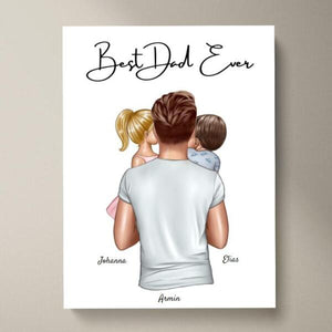 Best Dad - Personalized Poster (1-4 Children)