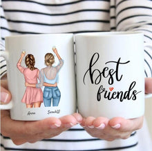 Laden Sie das Bild in den Galerie-Viewer, Beste Freundinnen Cheers - Personalisierte Tasse (Für Freundinnen &amp; Schwestern)
