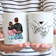 Laden Sie das Bild in den Galerie-Viewer, Bestes Pärchen Umarmung - Personalisierte Tasse
