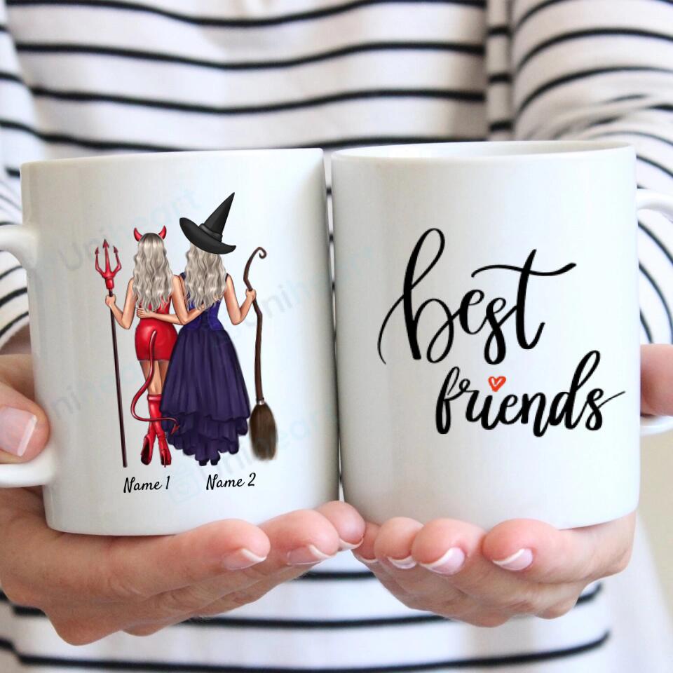 Beste Hexen Freundinnen - Personalisierte Tasse (2-3 Personen)
