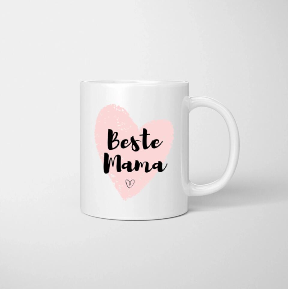 Patentante mit Kindern - Personalisierte Tasse (1-4 Kinder)