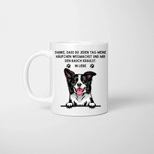 Laden Sie das Bild in den Galerie-Viewer, Hundeliebling mit Spruch - Personalisierte Tasse (1-3 Hunde)
