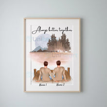 Laden Sie das Bild in den Galerie-Viewer, Bestes Pärchen Männer - Personalisiertes Poster
