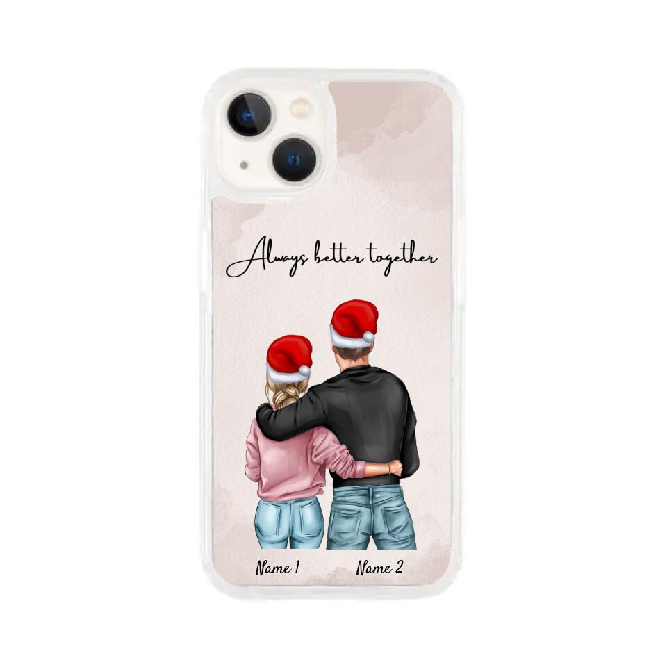 Christmas - Best Couple Hug Personalized Phone Case