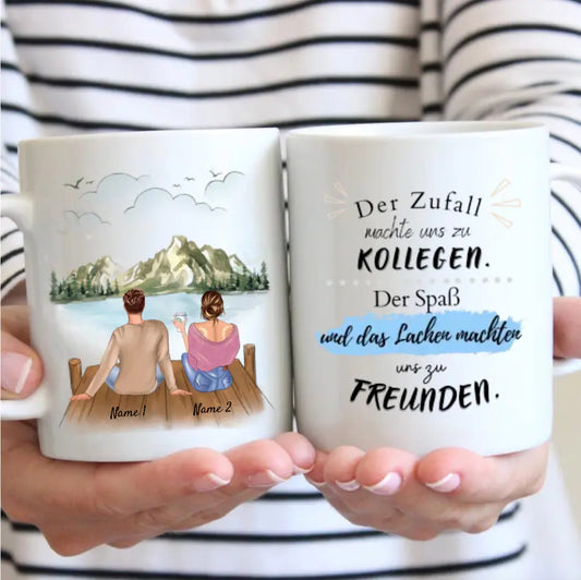 Meilleurs collègues (homme & femme) - Mug personnalisé (2-3 personnes)