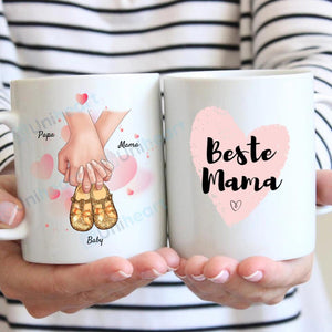 Family with Baby Shoes - Personalized Mug