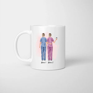 Beste Krankenschwester/ Krankenpfleger - Personalisierte Tasse (2-3 Personen)