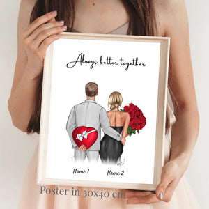 My Darling - Personalized Couple Poster (Valentine's Day Gift)
