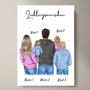 My Family Poster - Personalized Poster (1-4 children)