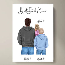 Load image into Gallery viewer, Best Dad Poster - Personalized Poster (1-4 Kids, Teenager)
