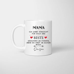 Bestes Geschenk für Papa - Personalisierte Tasse (Für Mama, Papa, Oma oder Opa)