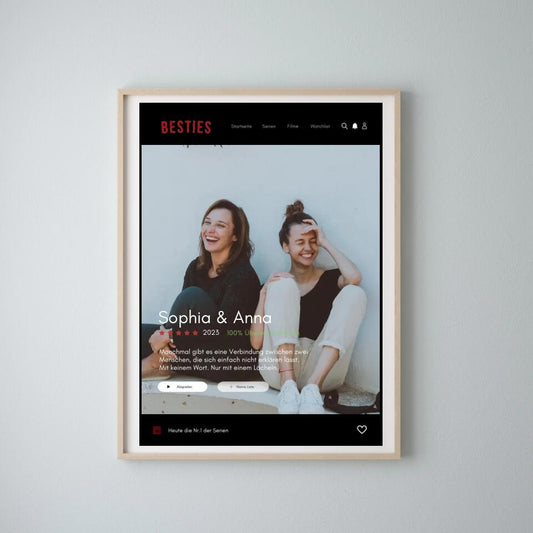 Besties serie cover poster - Gepersonaliseerde Netflix filmposter