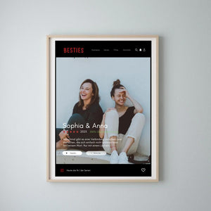 Besties Serien-Cover Poster - Personalisiertes Netflix Filmposter