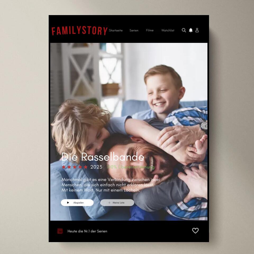 Familystory Series Cover Poster - Personalized Netflix Movie Poster