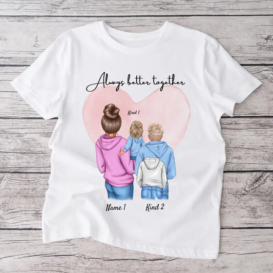 Meilleure maman - T-shirt personnalisé mère & enfants/adolescents (100% coton, unisexe)