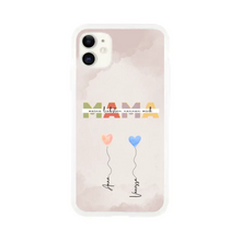 Afbeelding in Gallery-weergave laden, Mijn dierbaren noemen me MAMA - Gepersonaliseerd hoesje voor mobiele telefoon hartballonnen
