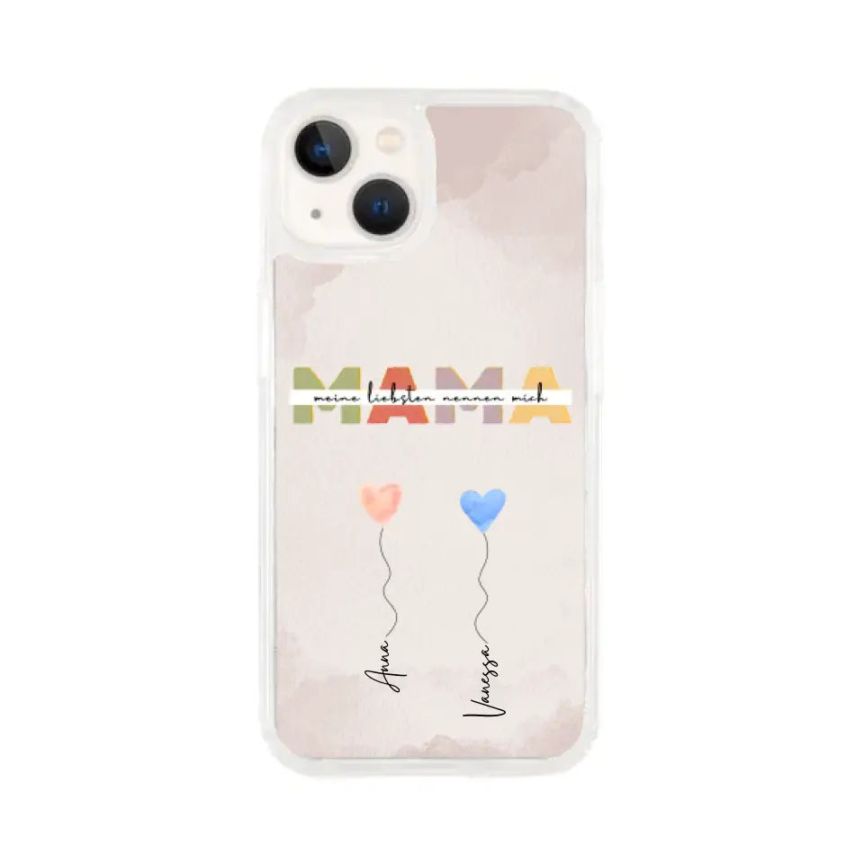 Mes proches m'appellent MAMA - Coque personnalisée pour téléphone portable Ballons en forme de cœur