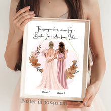 Laden Sie das Bild in den Galerie-Viewer, Trauzeugin für einen Tag - Beste Freundin fürs Leben - Personalisierte Leinwand zur Verlobung/Hochzeit
