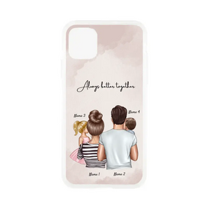 Family with children - Personalised mobile phone case (up to 4 children)