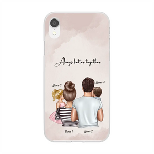 Family with children - Personalised mobile phone case (up to 4 children)