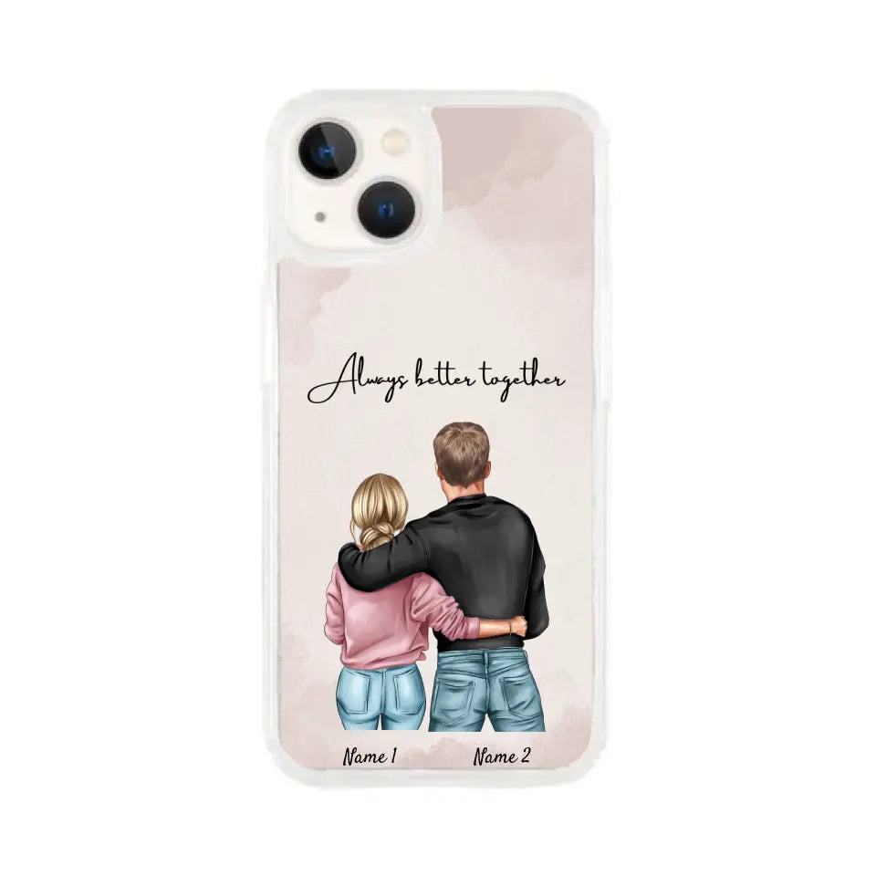 Best Couple Hug - Personalised Mobile Phone Case