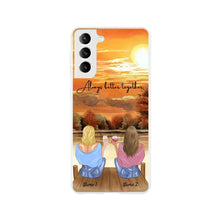 Load image into Gallery viewer, Best Friends/ Sisters with Drink - Personalised Mobile Phone Case (up to 4 people)
