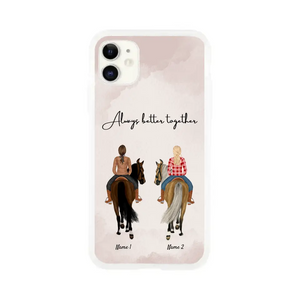 Paardenvrienden - Gepersonaliseerd hoesje voor mobiele telefoon (1-3 ruiters)