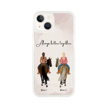 Afbeelding in Gallery-weergave laden, Paardenvrienden - Gepersonaliseerd hoesje voor mobiele telefoon (1-3 ruiters)
