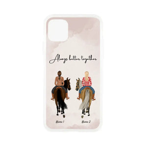 Pferdefreundinnen - Personalisierte Handyhülle (1-3 Reiterinnen)
