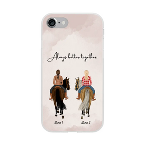 Paardenvrienden - Gepersonaliseerd hoesje voor mobiele telefoon (1-3 ruiters)