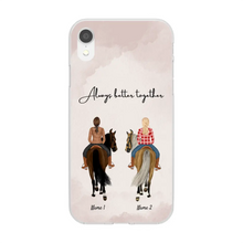 Afbeelding in Gallery-weergave laden, Paardenvrienden - Gepersonaliseerd hoesje voor mobiele telefoon (1-3 ruiters)
