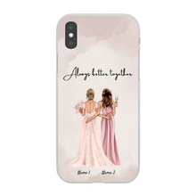 Load image into Gallery viewer, Bride with maid of honor / bridesmaid - Personalized Phone Case
