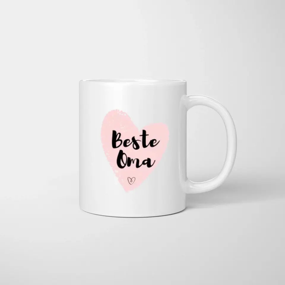 Oma, Legende seit - Personalisierte Tasse für Mütter, Großmütter (Mutter seit, Oma seit, Jahreszahlen)